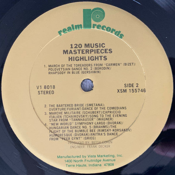 120 Music Masterpieces (2xVINYL) | Near Mint (NM) Near Mint (NM) - CLASSICAL / USED *NEAR MINT*