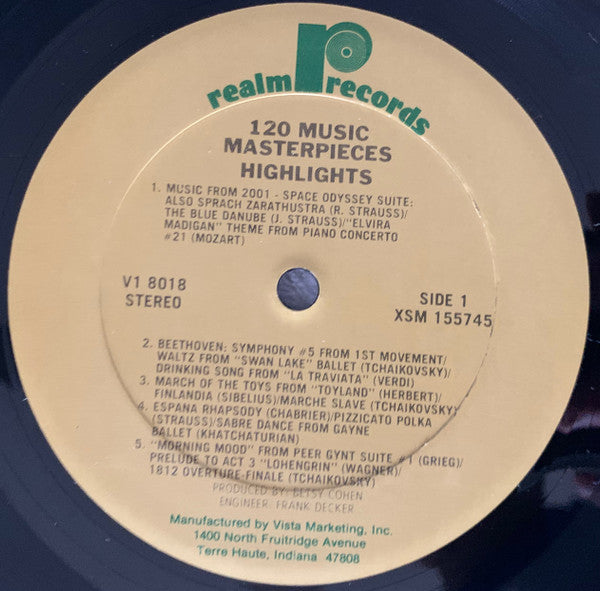 120 Music Masterpieces (2xVINYL) | Near Mint (NM) Near Mint (NM) - CLASSICAL / USED *NEAR MINT*