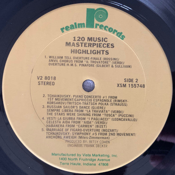 120 Music Masterpieces (2xVINYL) | Near Mint (NM) Near Mint (NM) - CLASSICAL / USED *NEAR MINT*