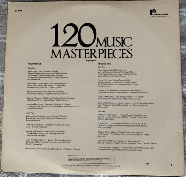 120 Music Masterpieces (2xVINYL) | Near Mint (NM) Near Mint (NM) - CLASSICAL / USED *NEAR MINT*