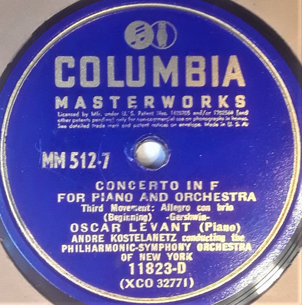 Concerto In F | Very Good Plus (VG+) Very Good (VG) 78rpm