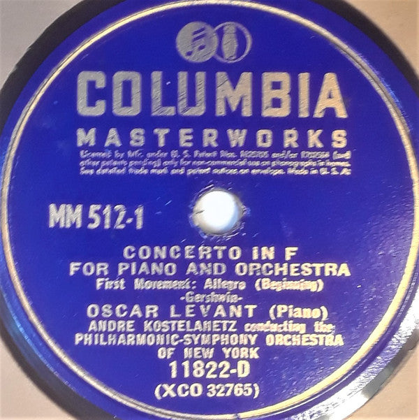 Concerto In F | Very Good Plus (VG+) Very Good (VG) 78rpm