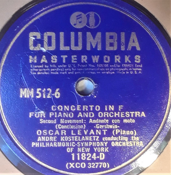 Concerto In F | Very Good Plus (VG+) Very Good (VG) 78rpm