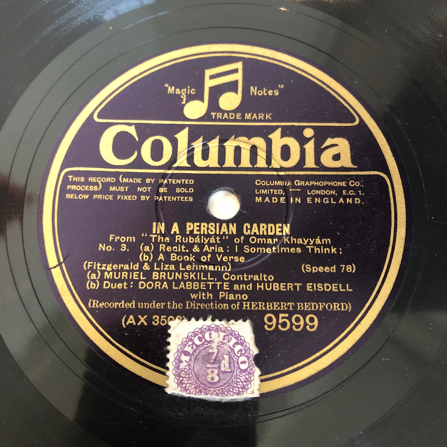 In A Persian Garden | Very Good Plus (VG+) Generic - 78s