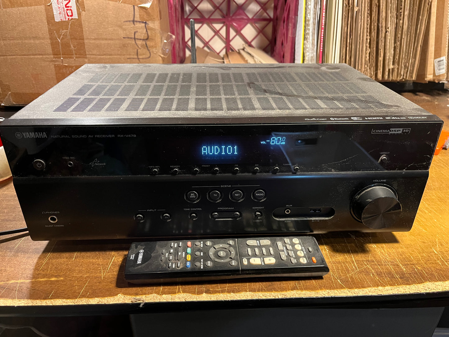 YAMAHA STEREO RECEIVER RX-V479 - NEEDS REPAIR - NO SOUND *POWERS ON* | -