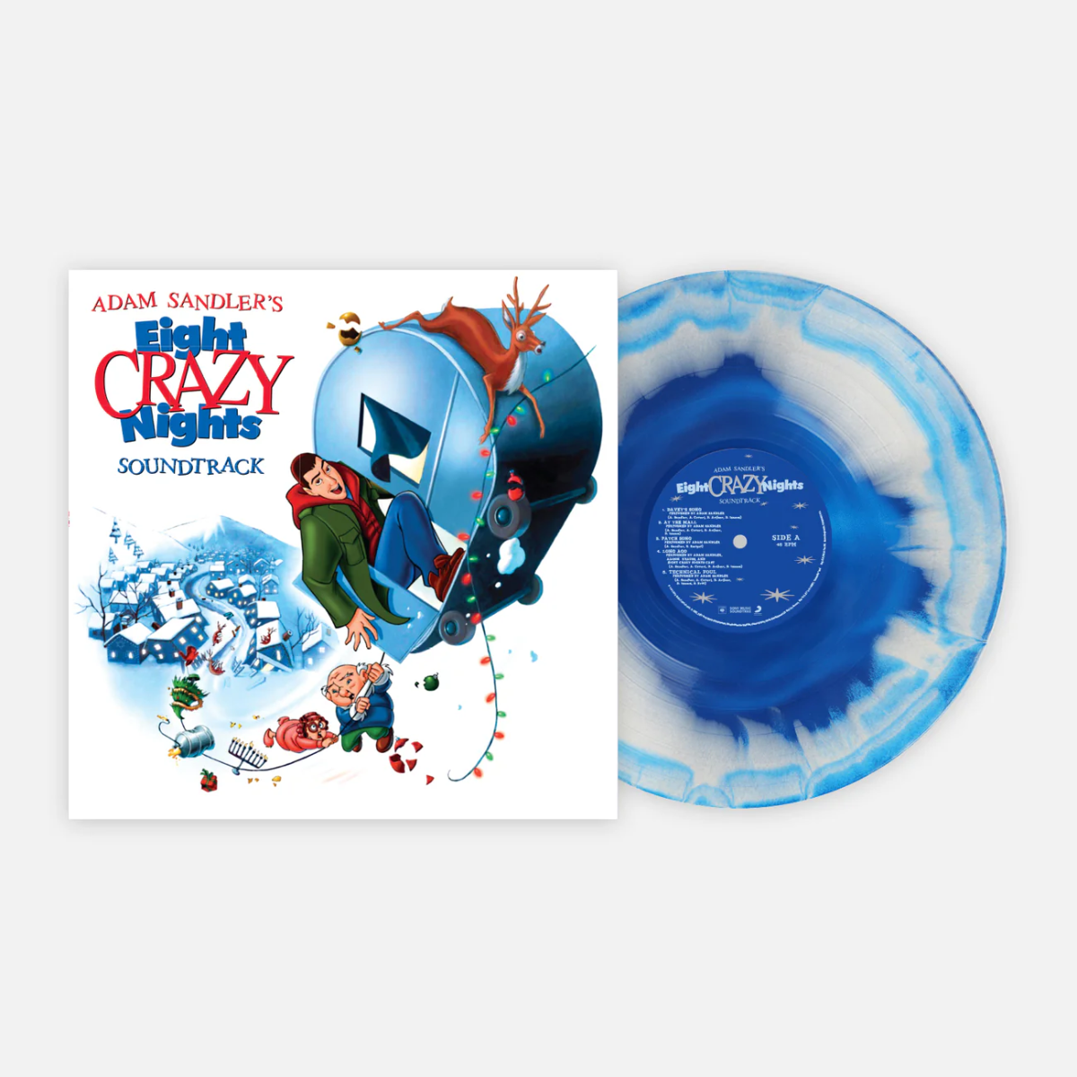 Eight Crazy Nights (Original Motion Picture Soundtrack) (Limited Edition, "Blue-In-Whitey" Colored Vinyl) | Mint (M) Mint (M) - SOUNDTRACK *SEALED/COLOR*