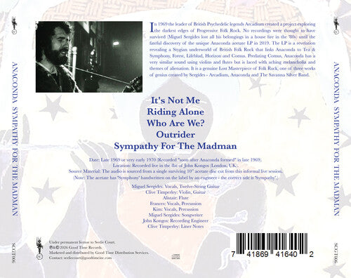 Anaconda - (PRESALE 7/10/26) Sympathy for the Madman (MANUFACTURED ON DEMAND CD) | Mint (M) Mint (M) - ALT/INDIE *NEW/COLOR*