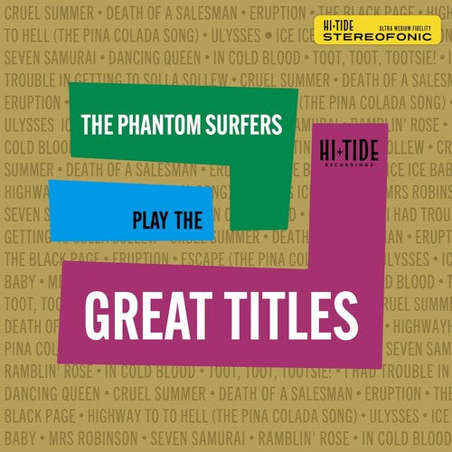 The Phantom Surfers - (PRESALE 10/16/26) Play The Great Titles - Clear Green (LMTD GREEN CLEAR VINYL LP) | NEW - ALT/INDIE *NEW/COLOR*