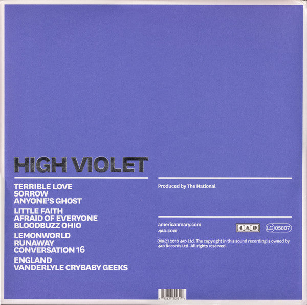 High Violet | Mint (M) Mint (M) - ALT/INDIE *SEALED*