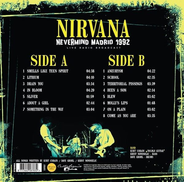 Nevermind Madrid 1992 (Live Radio Broadcast)(VINYL) | Mint (M) Mint (M) - ALT/INDIE *SEALED*