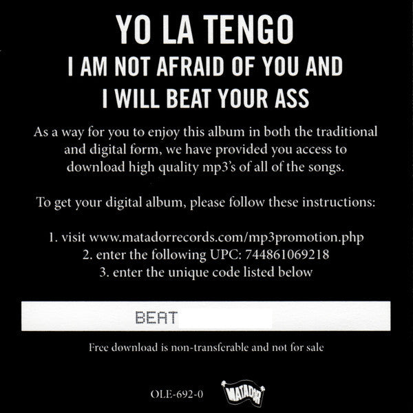 I Am Not Afraid Of You And I Will Beat Your Ass (2xVINYL) | Mint (M) Mint (M) - ALT/INDIE *SEALED*