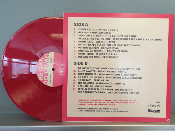 Various - Be Gay, Do Crime! (RED VINYL LP BACHELOR BR 117 2021) | Near Mint (NM or M-) Near Mint (NM) - ALT/INDIE / USED *NEAR MINT/COLOR*