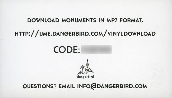 Monuments (VINYL) | Near Mint (NM) Near Mint (NM) - ALT/INDIE / USED *NEAR MINT*