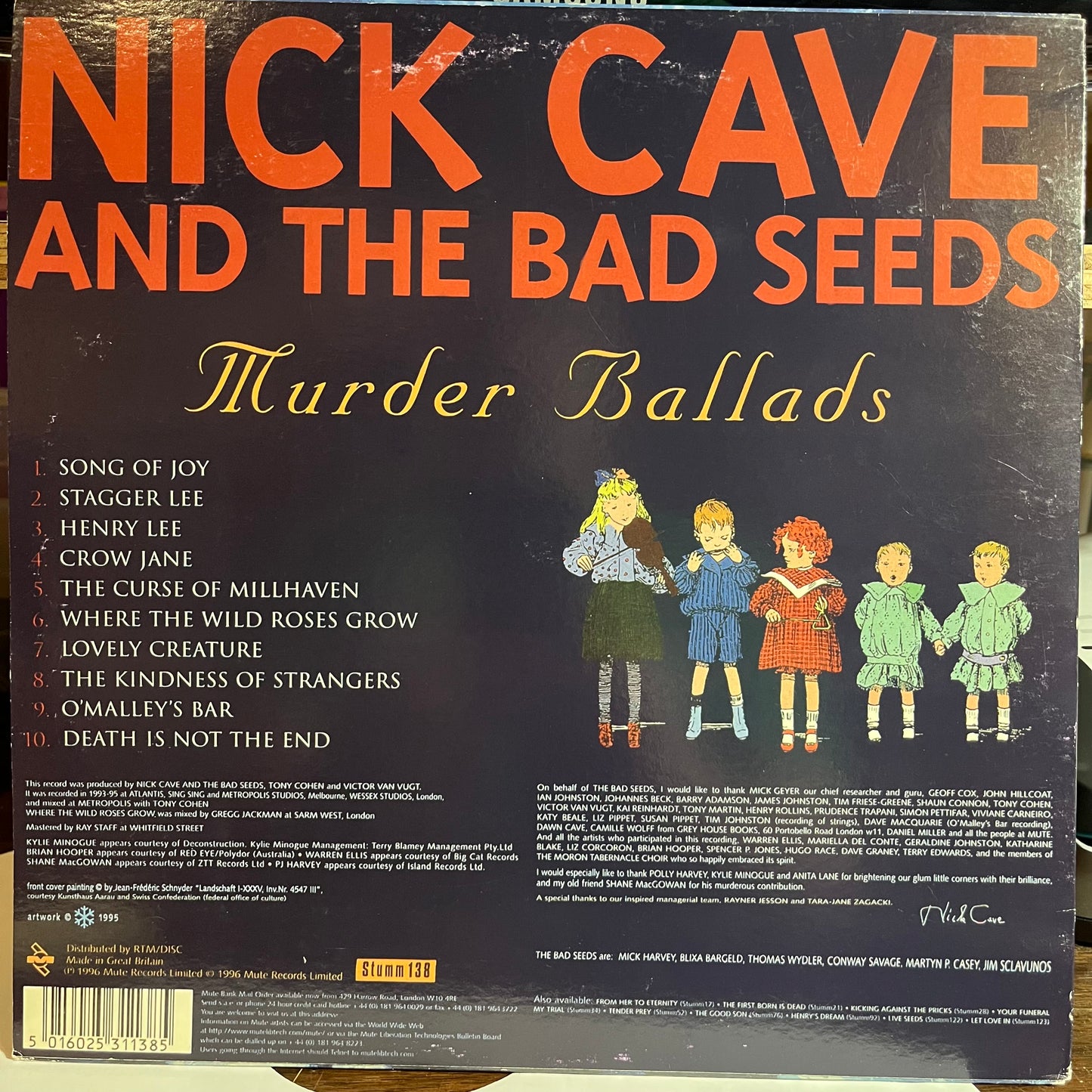 Murder Ballads (VINYL) | Near Mint (NM or M-) Near Mint (NM or M-) - ALT/INDIE / USED *NEAR MINT*