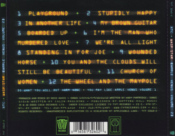 Wasp Star (Apple Venus Volume 2) (CD) | Excellent (EX) Excellent (EX) - ALT/INDIE / USED *NEAR MINT*