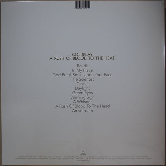 Coldplay - A Rush Of Blood To The Head (VINYL) | Near Mint (NM) Near Mint (NM) - ALT/INDIE / USED *NEAR MINT*