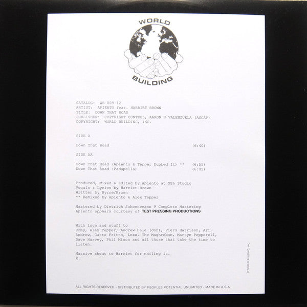 Down That Road | Mint (M) Generic - HOUSE *NEW*