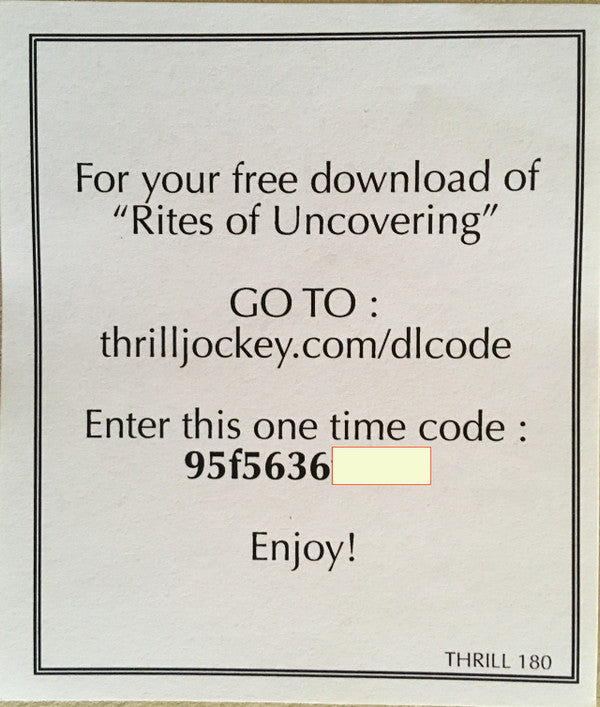 Rites Of Uncovering | Mint (M) Mint (M) - ALT/INDIE