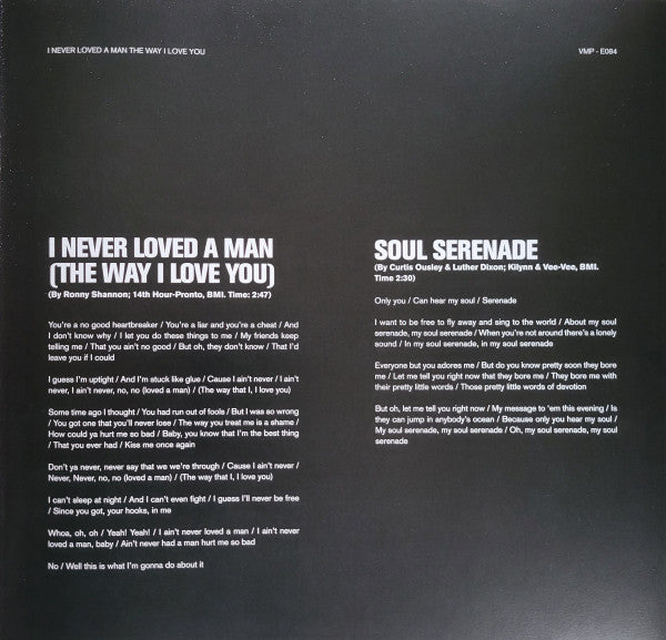 I Never Loved A Man The Way I Love You | Mint (M) Mint (M) - FUNK *VMP*