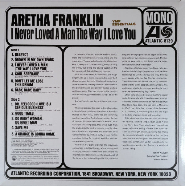 I Never Loved A Man The Way I Love You | Mint (M) Mint (M) - FUNK *VMP*