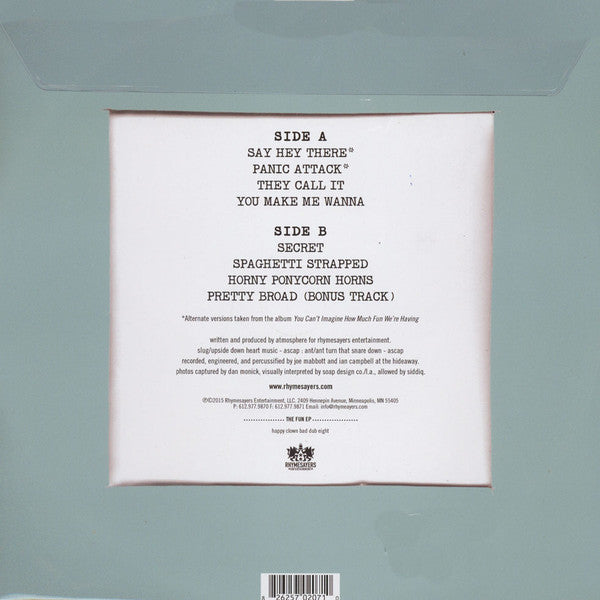 The Fun EP (Happy Clown Bad Dub Eight) | Mint (M) Mint (M) - HIP HOP *PICTURE*