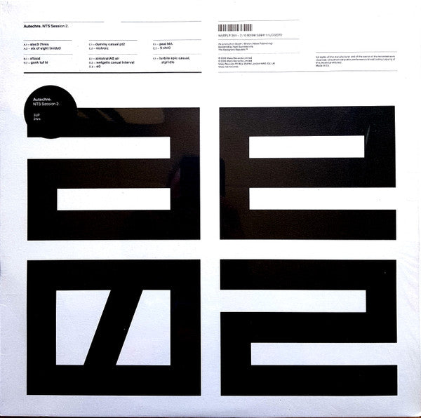 Autechre NTS Session 2 Warp Records 3xLP Mint (M) Mint (M)