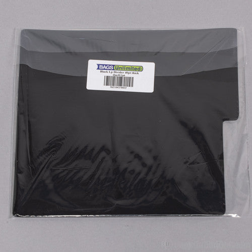 Bags Unlimited DLPP40K5PK - 12 Inch LP Divider Cards - 40 Guage - 5 Pack (Black) |