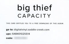 Big Thief Capacity Saddle Creek LP, Album Mint (M) Mint (M)