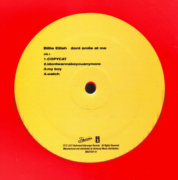 Dont Smile At Me (RED VINYL) | Mint (M) Mint (M) - POP *SEALED/COLOR*