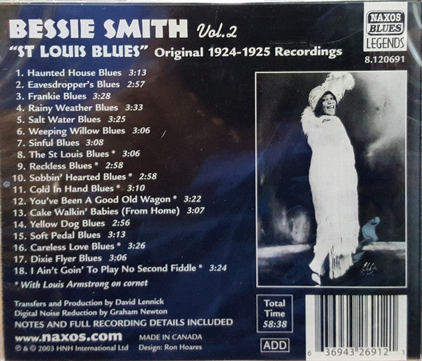 Bessie Smith Vol. 2 'St. Louis Blues': Original Recordings 1924-1925 (CD) | Mint (M) Mint (M) - BLUES *SEALED*