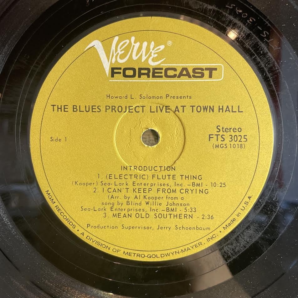 Live At Town Hall (VINYL) | Excellent+ (EX+) Very Good Plus (VG+) - BLUES / USED *EXCELLENT+*