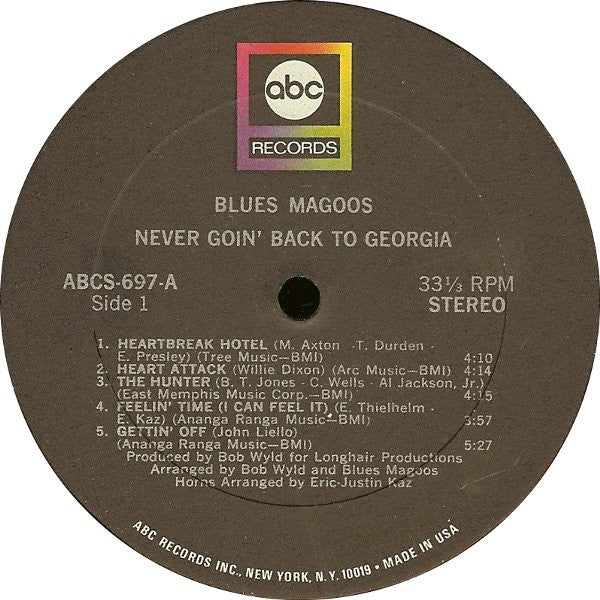 Never Goin' Back To Georgia | Very Good Plus (VG+) Very Good Plus (VG+) - BLUES / USED *EXCELLENT*