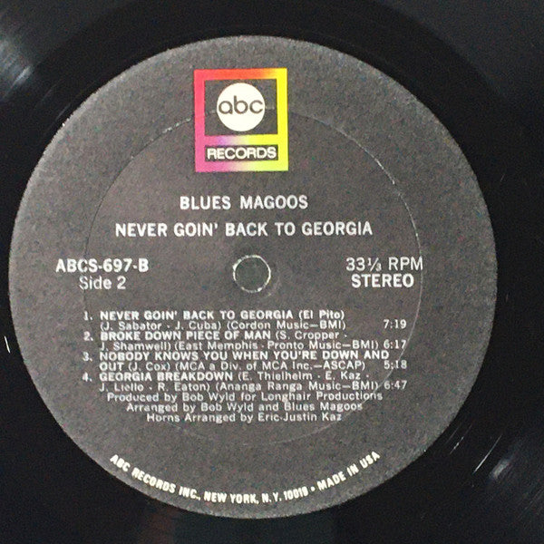 Never Goin' Back To Georgia | Very Good Plus (VG+) Very Good Plus (VG+) - BLUES / USED *EXCELLENT*