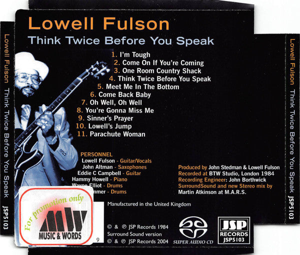 Lowell Fulson - Think Twice Before You Speak (SACD) | USED - BLUES / USED *NEAR MINT*
