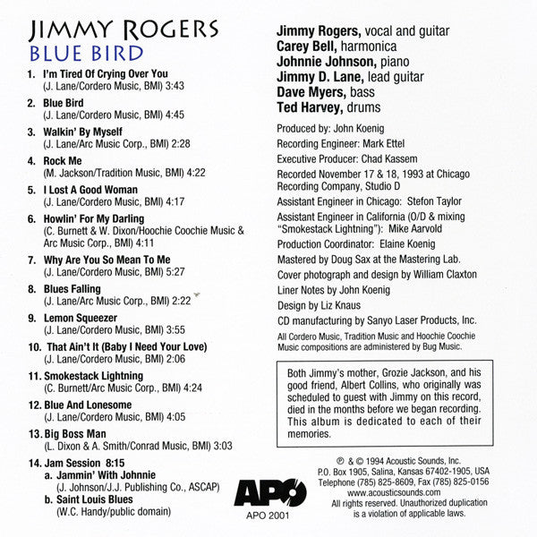 Jimmy Rogers - Blue Bird (CD) | USED - BLUES / USED *NEAR MINT*