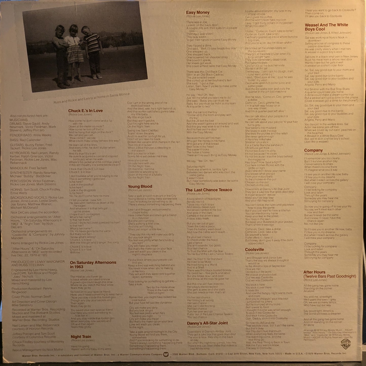 Rickie Lee Jones | Near Mint (NM) Excellent+ (EX+)