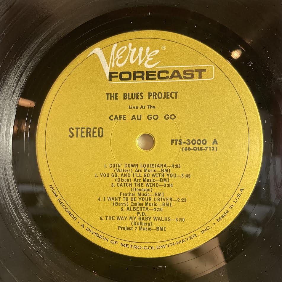 The Blues Project - Live At The Cafe Au Go Go (VINYL) | Near Mint (NM) Very Good Plus (VG+) - BLUES / USED *NEAR MINT*