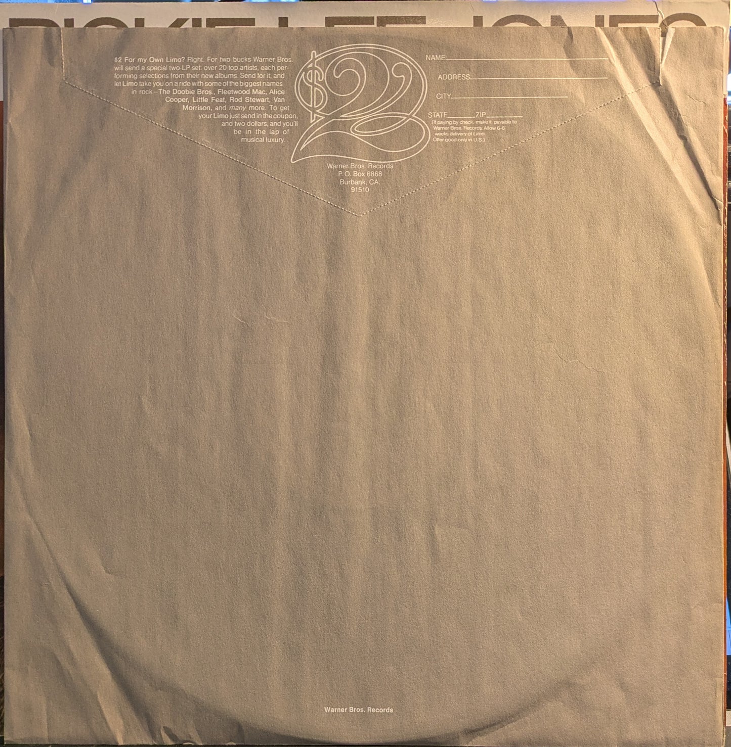 Rickie Lee Jones | Near Mint (NM) Excellent+ (EX+)