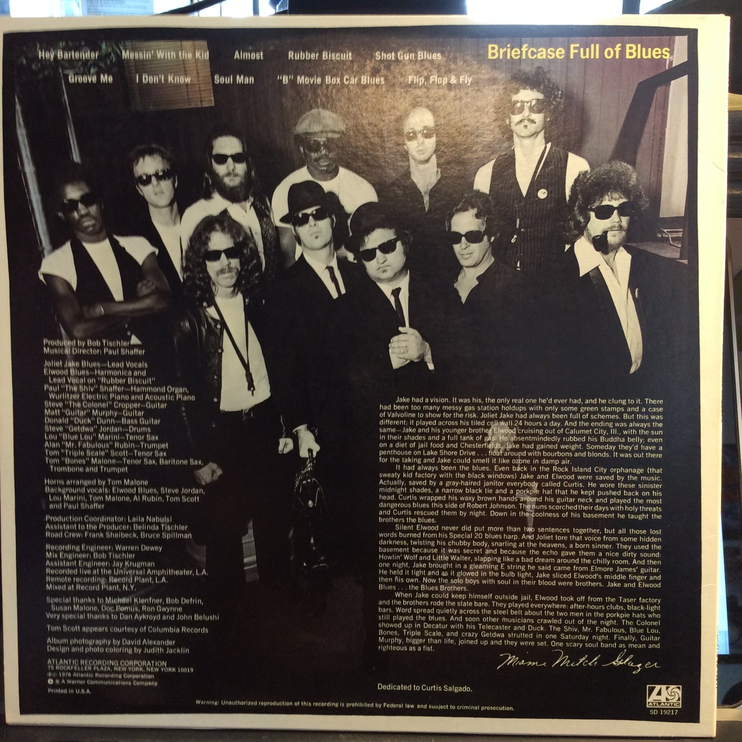 Briefcase Full Of Blues (VINYL) | Very Good Plus Plus (VG++) Excellent (EX) - BLUES / USED *VERY GOOD++*