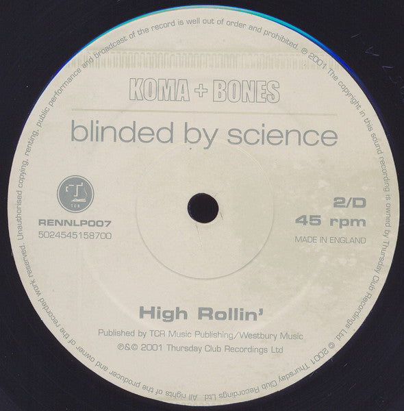 Blinded By Science (2xVINYL / RECORDS 2&3 ONLY) | Near Mint (NM or M-) Generic - BREAKS / USED *NEAR MINT*