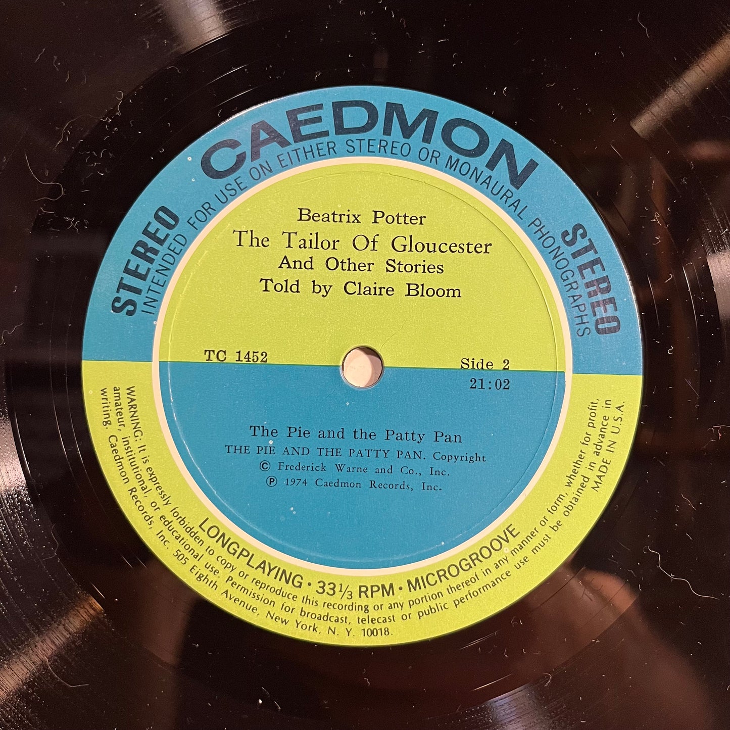 Claire Bloom - The Tailor Of Gloucester And Other Stories | Near Mint (NM) Excellent (EX) - CHILDRENS / USED *NEAR MINT*