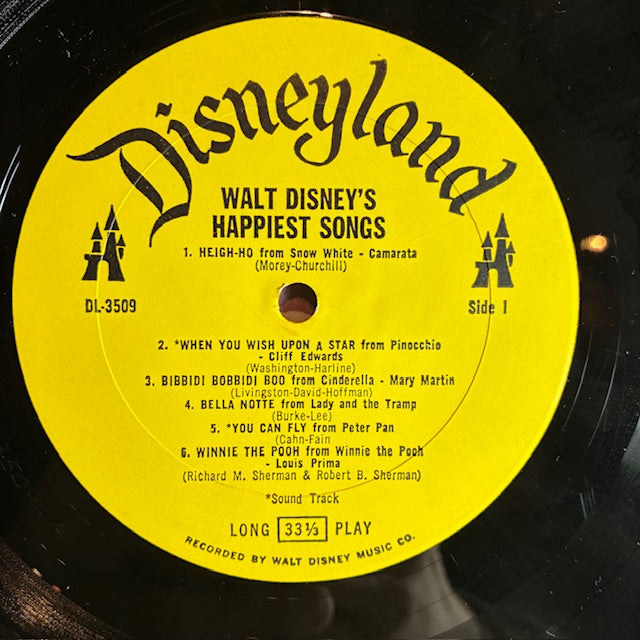 Walt Disney's Happiest Songs (VINYL) | Very Good Plus (VG+) Near Mint (NM or M-) - CHILDRENS / USED *VERY GOOD+*