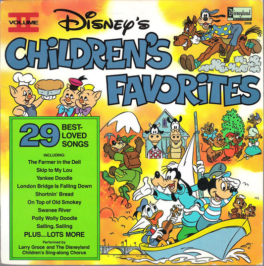 Larry Groce Disney's Children's Favorites Volume II *ELECTROSOUND* LP Very Good (VG) Excellent (EX)