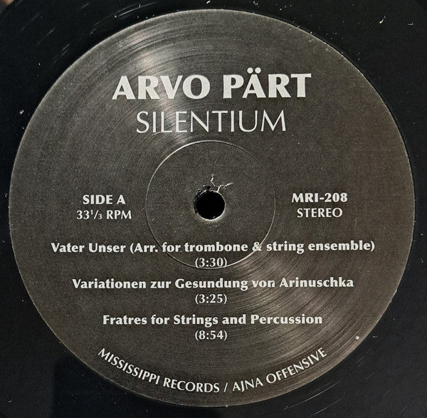 Silentium (VINYL) | Mint (M) Mint (M) - CLASSICAL *NEW*