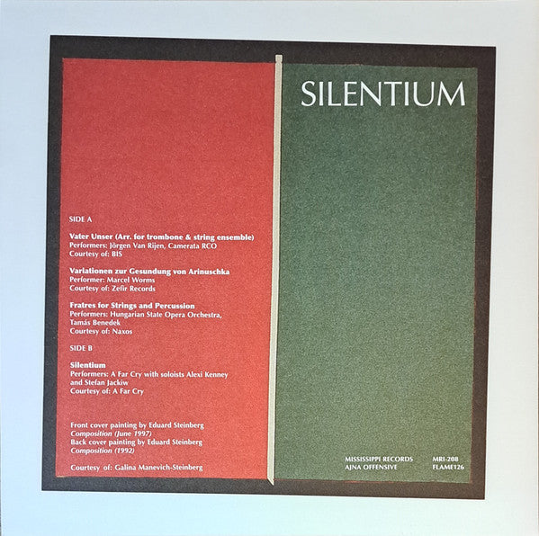 Silentium (VINYL) | Mint (M) Mint (M) - CLASSICAL *NEW*
