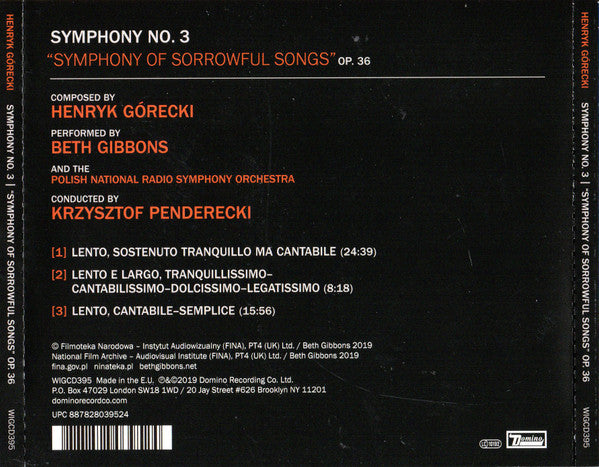 Symphony No. 3 (Symphony Of Sorrowful Songs) Op. 36 (CD) | Mint (M) Mint (M) - CLASSICAL *NEW*