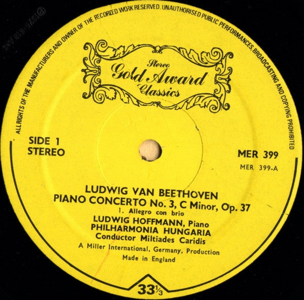 Piano Concerto No.3 - Opus 37 In C Minor | Mint (M) Near Mint (NM)
