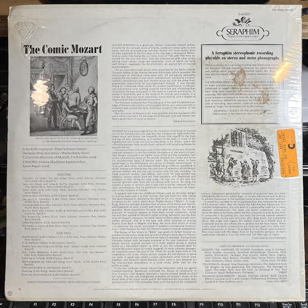 The Comic Mozart, Satirical Ensembles, Arias And Canons (VINYL) | Mint (M) Near Mint (NM) - CLASSICAL *SEALED*
