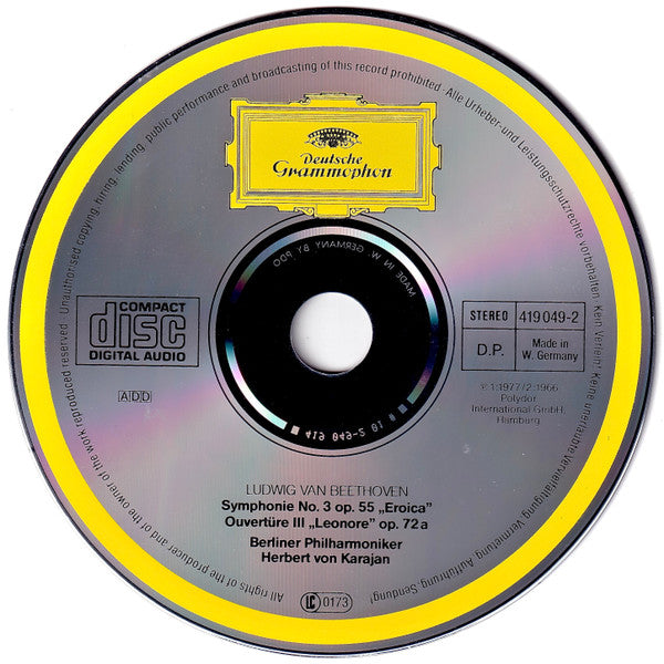 Symphony No. 3 “Eroica” / Overture: “Leonore III” (CD) | Excellent+ (EX+) Near Mint (NM or M-) - CLASSICAL / USED *EXCELLENT+*
