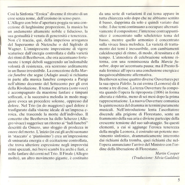 Symphony No. 3 “Eroica” / Overture: “Leonore III” (CD) | Excellent+ (EX+) Near Mint (NM or M-) - CLASSICAL / USED *EXCELLENT+*